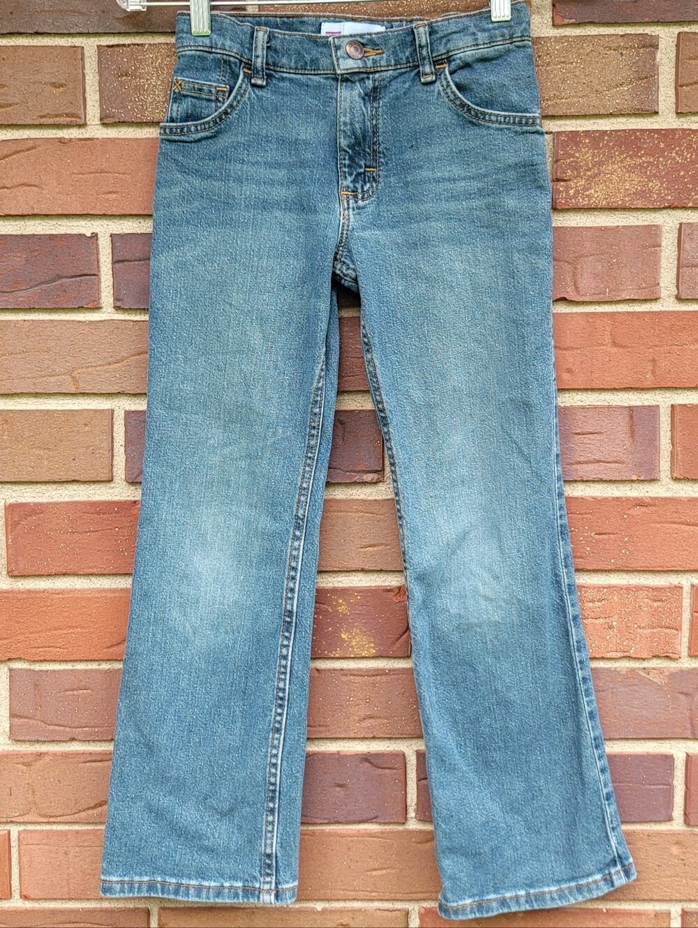 Wrangler Classic Boot Cut Jeans Adjustable Waist, 10 Slim Boys (Measures 23x25)